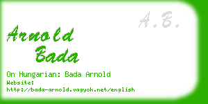 arnold bada business card